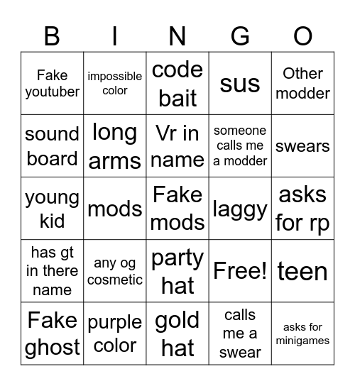 BINGO Card