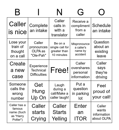 Launch Day Bingo! Bingo Card