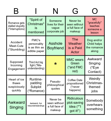 Christmas Movie Bingo Card