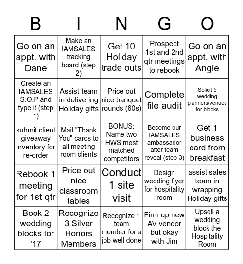 Go Get 'Em, Jacqueline! Bingo Card