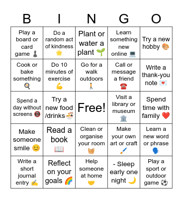 ADSS HOLIDAY BINGO Card
