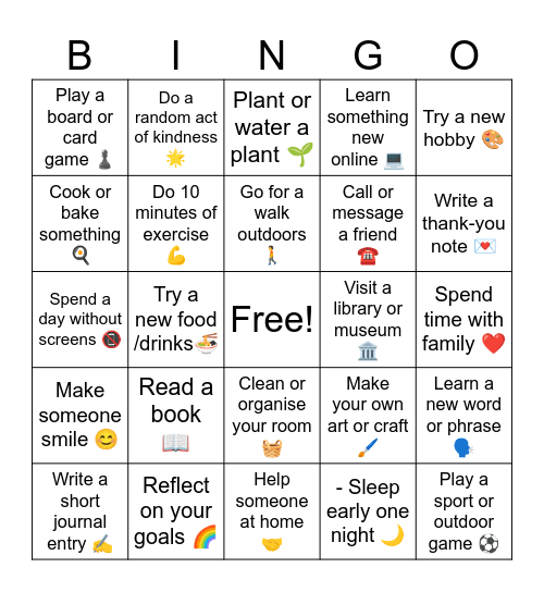 ADSS HOLIDAY BINGO Card