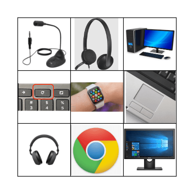 Computer Pictures Bingo Card