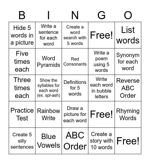 Bingo Board Bingo Card