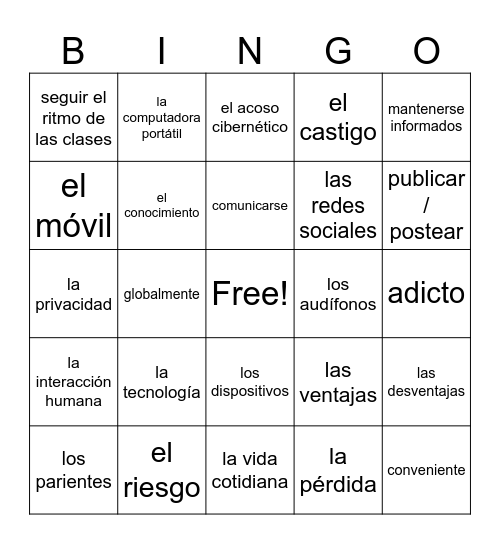 La tecnología Bingo Card
