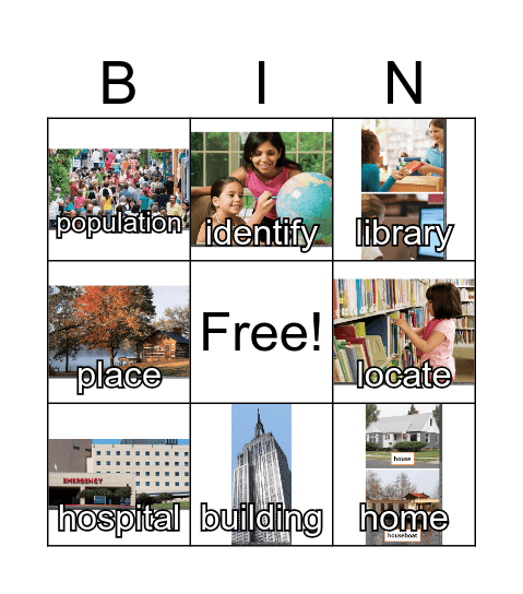 2nd Gr. Unit 1.2 Key Word Bingo Card