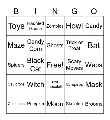 HALLOWEEN EDITION Bingo Card