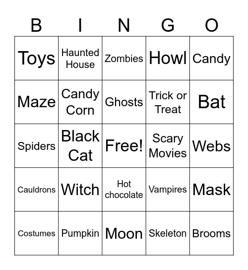 HALLOWEEN EDITION Bingo Card