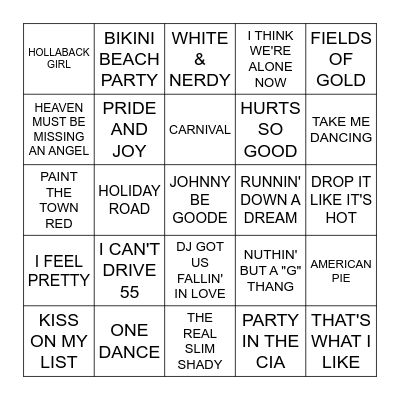 OCTOBER Bingo Card