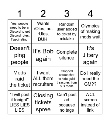 Classic EU Ticket Bogaloo Bingo Card