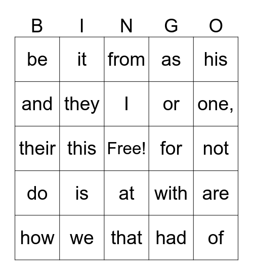 MCW BINGO Card