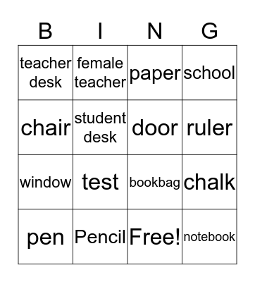 La Clase Bingo Card