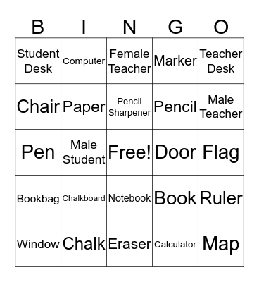 La Escuela Bingo Card