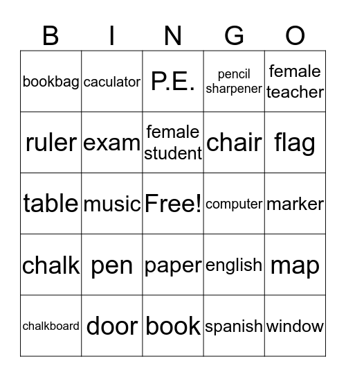 la clase Bingo Card