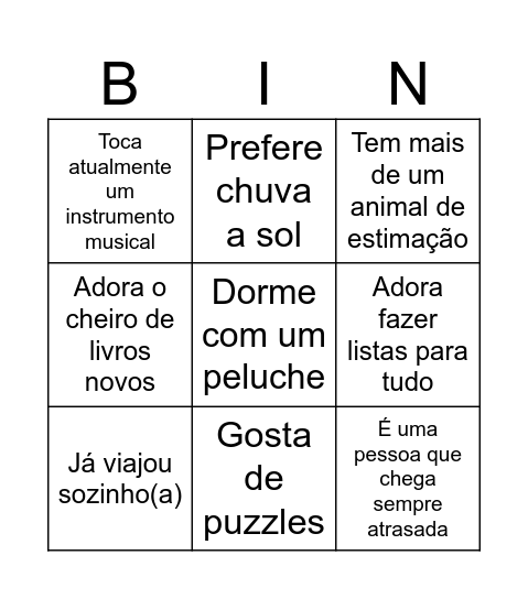 Wild Bing Bingo Card