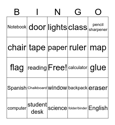 La Clase Bingo Card