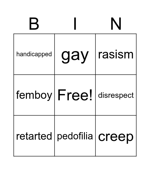 storyes Bingo Card