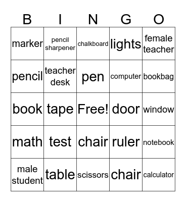 La Escuela Bingo Card