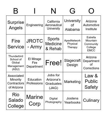 CTE bingo Card