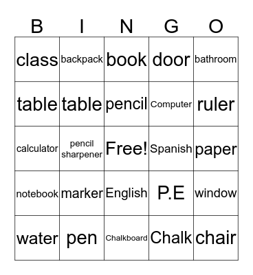 la clase Bingo Card