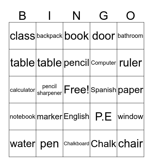 la clase Bingo Card