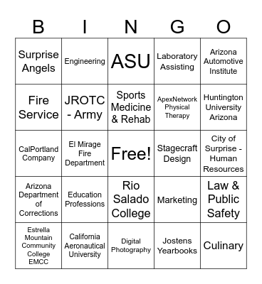 CTE bingo Card