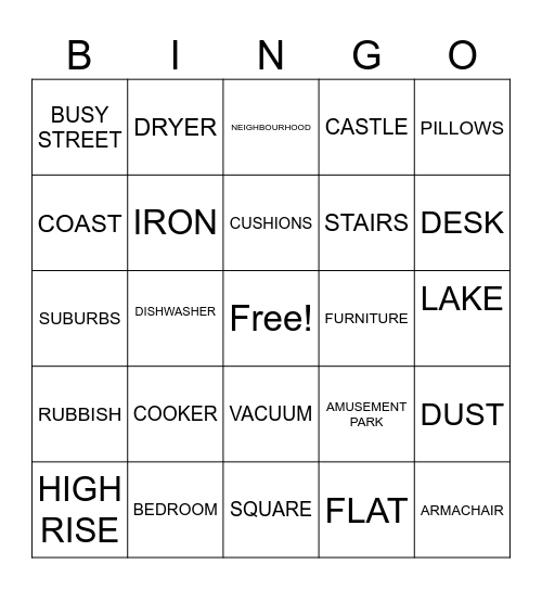 HOME e8 - ENG Bingo Card