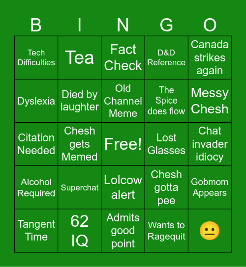 Goblingo Bingo Card