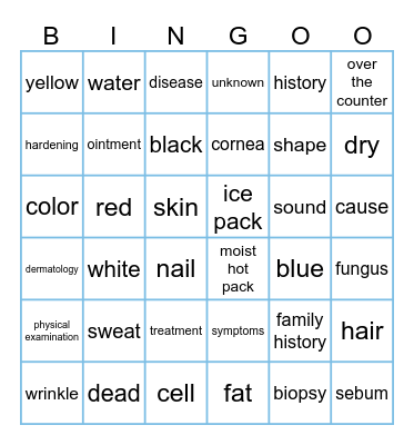 Medical Term Bingo! Bingo Card