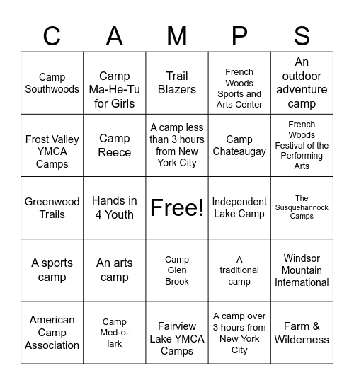An Bingo Card