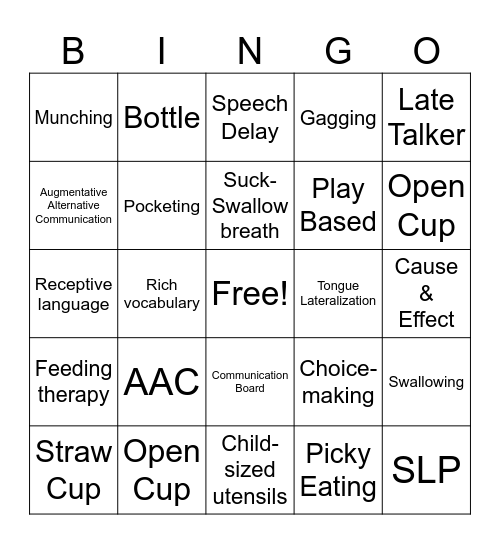 Speech BINGO/Happy Halloween Bingo Card