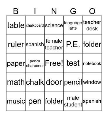 La Clase Bingo Card