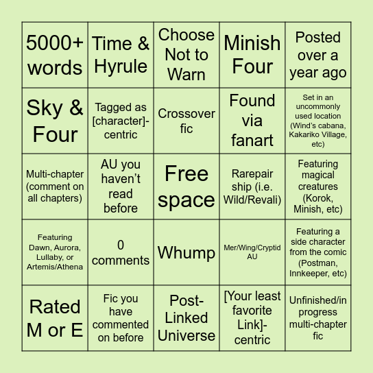 HARDCORE Bingo Card