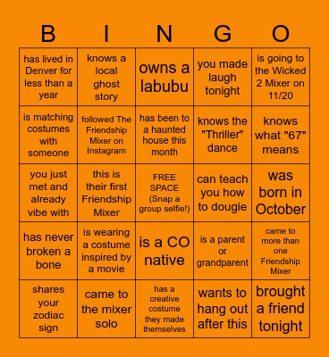 Find someone who... Bingo Card