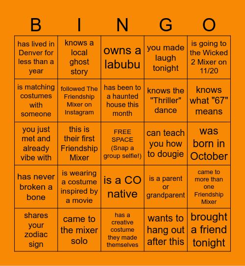 Find someone who... Bingo Card