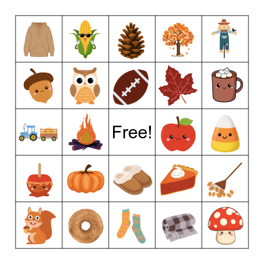 Fall Bingo Card