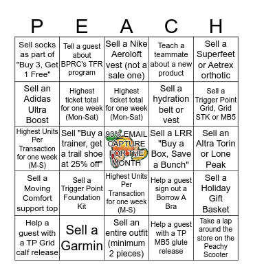 SWN Peach December Bingo Card