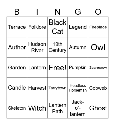 Great Pumpkin Blaze Bingo Card