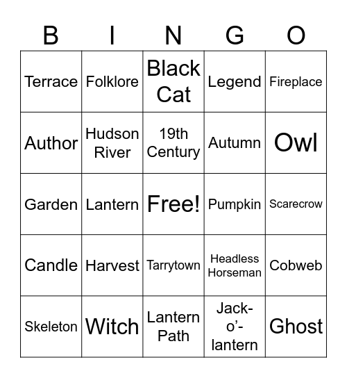 Great Pumpkin Blaze Bingo Card