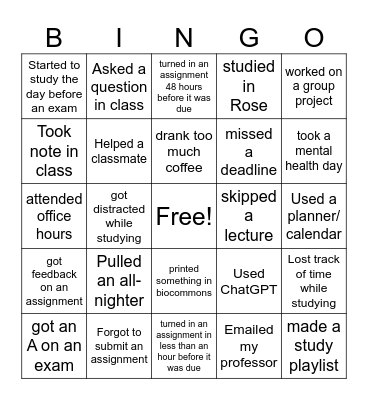 Bingo Card