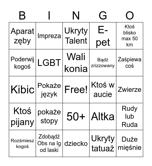 Bingo OME Bingo Card