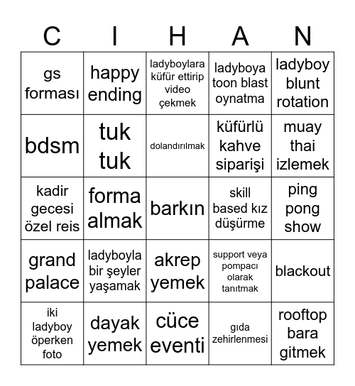 propeller ahmet Bingo Card