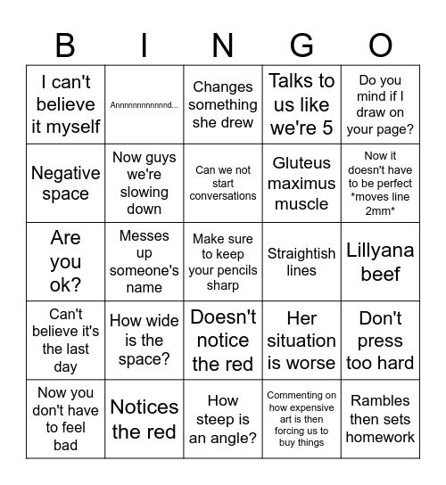 Deborah Bingo Card