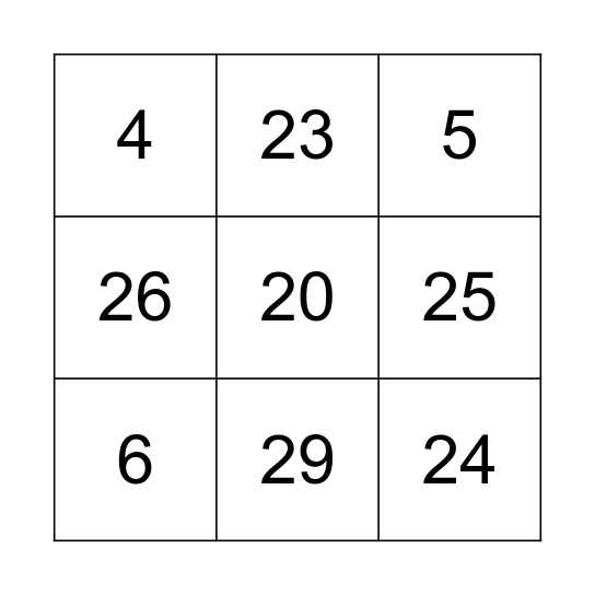 Class Loteria Bingo Card