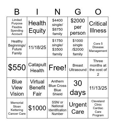 2026 Benefit Bingo Card