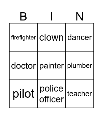 jobs Bingo Card