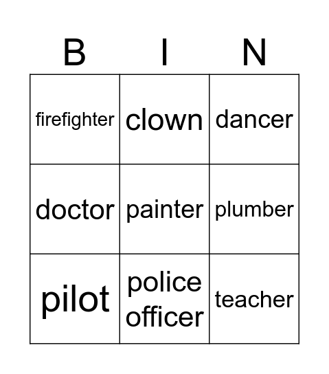 jobs Bingo Card