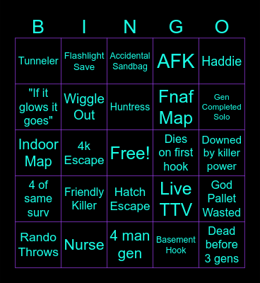 Survivor Bingo Card