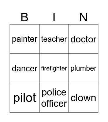 jobs Bingo Card