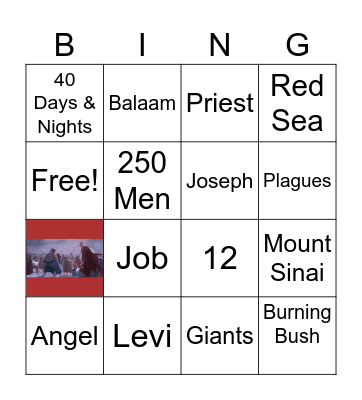 BIBLE CHARACTER BINGO Card